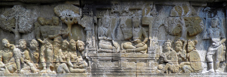 ILW Borobudur Mendut Tempelvoet 1e 08 Çuddhodana Maya Kapilawastu
