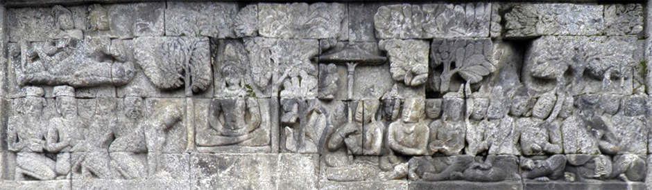 ILW Borobudur Mendut Tempelvoet 1e 40 mediteren