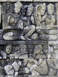 ILW Borobudur Mendut Tempelvoet 1e 52 Muziekgroepje