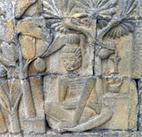 ILW Borobudur Mendut Tempelvoet 2e 05 uitgemergelde asceet