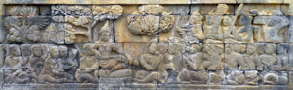 ILW Borobudur Mendut Tempelvoet 2e 09 wildemannen