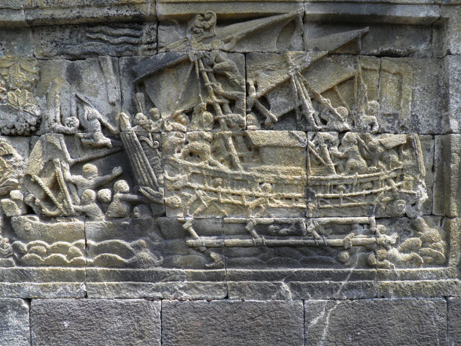 ILW Borobudur Mendut Tempelvoet 2e 108 schipbreuk