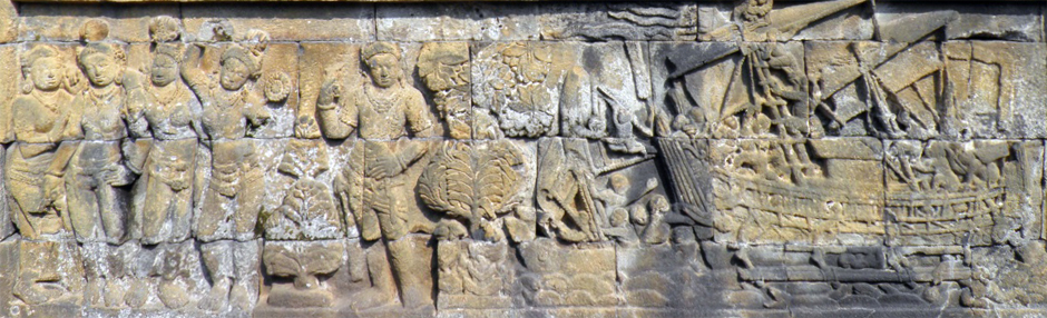 ILW Borobudur Mendut Tempelvoet 2e 108 vier nimfen