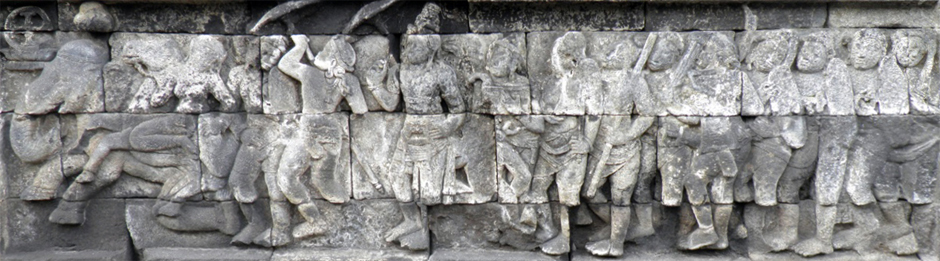 ILW Borobudur Mendut Tempelvoet 2e 44 verovering der wereld