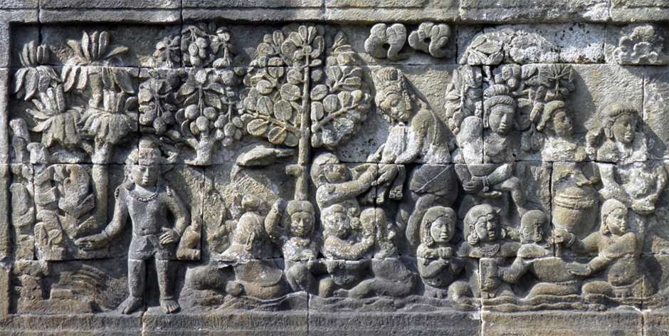 ILW Borobudur Mendut Tempelvoet 2e 95 kinderen