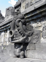 ILW Borobudur Mendut Tempelvoet Makara waterspuwer