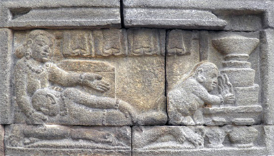 ILW Borobudur Mendut Tempelvoet koken